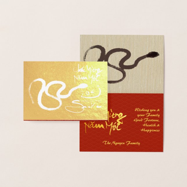 Original Snake teckning Lunar 2025 Luxury FGC Foil Folierat Kort (Display)