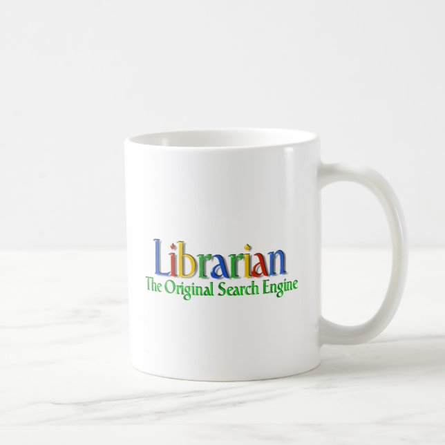 Original- sökandemotor för bibliotekarie kaffemugg (Höger)