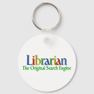 Original- sökandemotor för bibliotekarie nyckelring