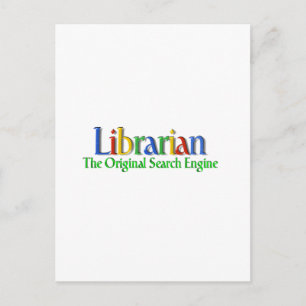 Original- sökandemotor för bibliotekarie vykort