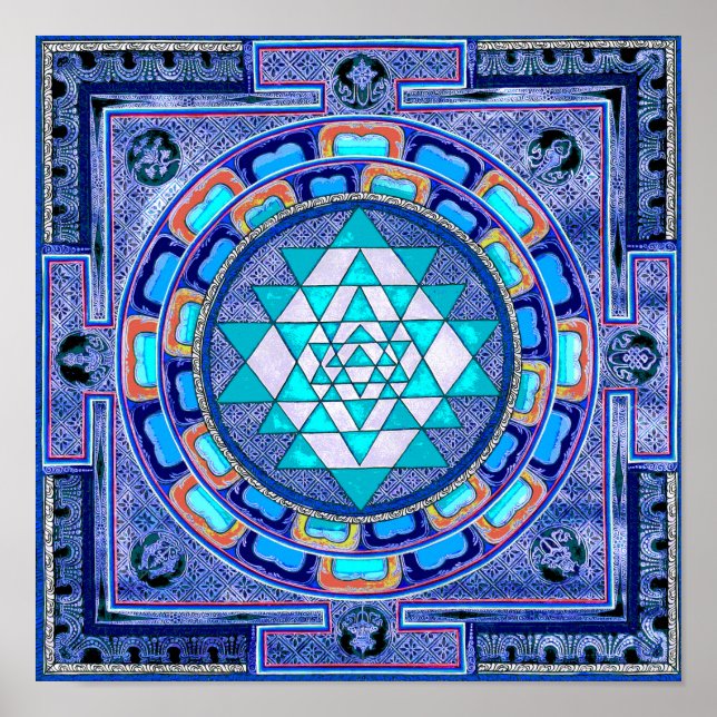 Original Sri yantra mandala Poster (Framsidan)