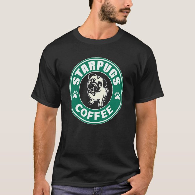 Original StarPugs Kaffe för Pug Älskare Tröja (Framsida)