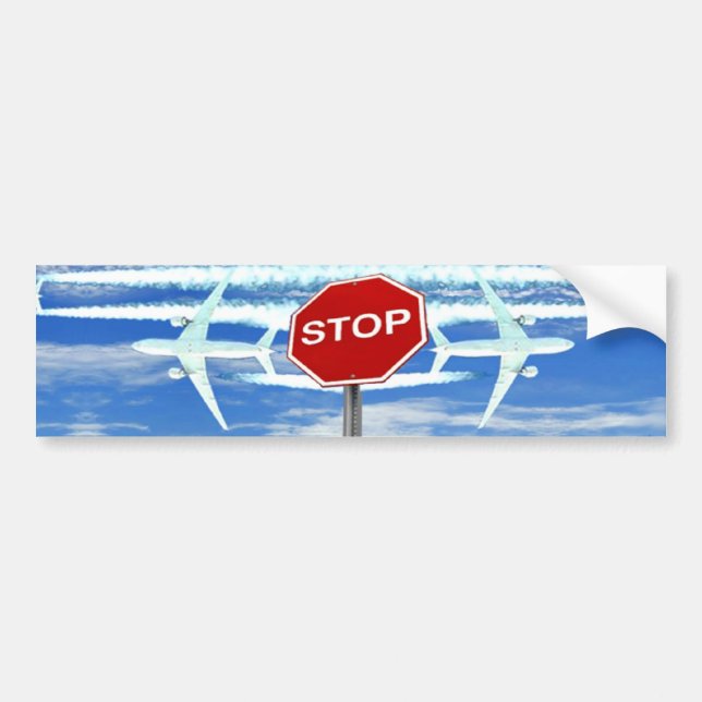Original- stopp Chemtrails Bildekal (Framsidan)