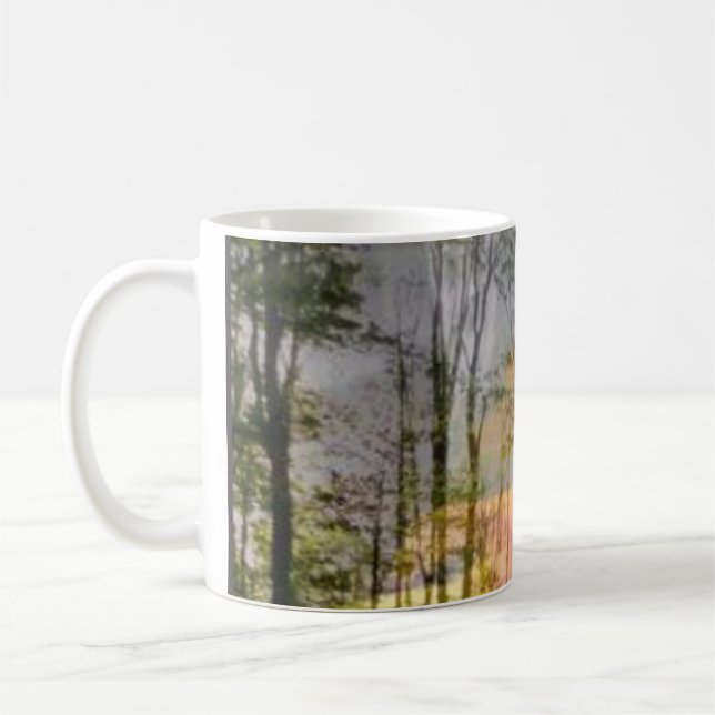 Original Sunforest Art solros & skog skiktad Kaffemugg (Vänster)