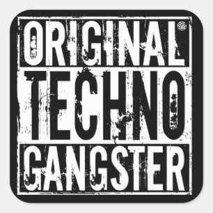 Original Techno Gangster - Sticker Fyrkantigt Klistermärke
