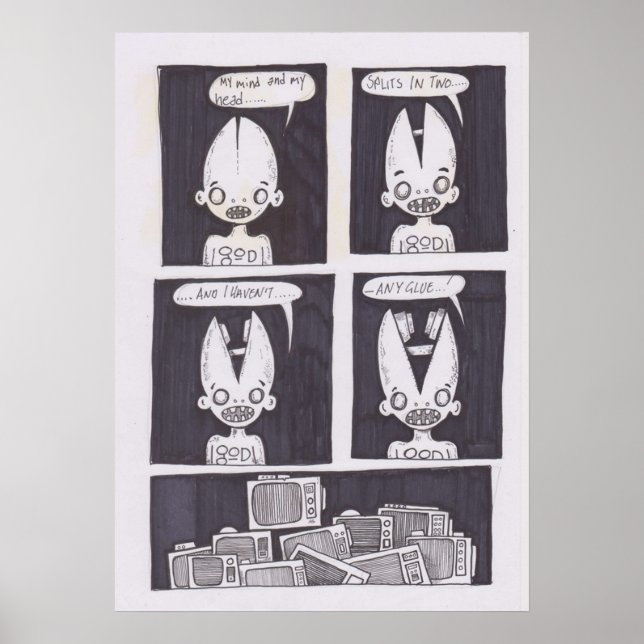 original tecknad bok art poster (Framsidan)