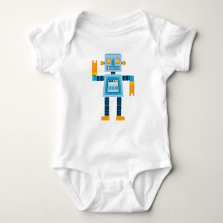 Original- tecknadblåttrobot t-shirt
