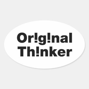 Original Thinker Ovalt Klistermärke