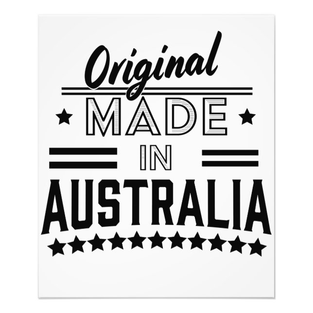 Original tillverkad i Australien Fototryck (Framsidan)