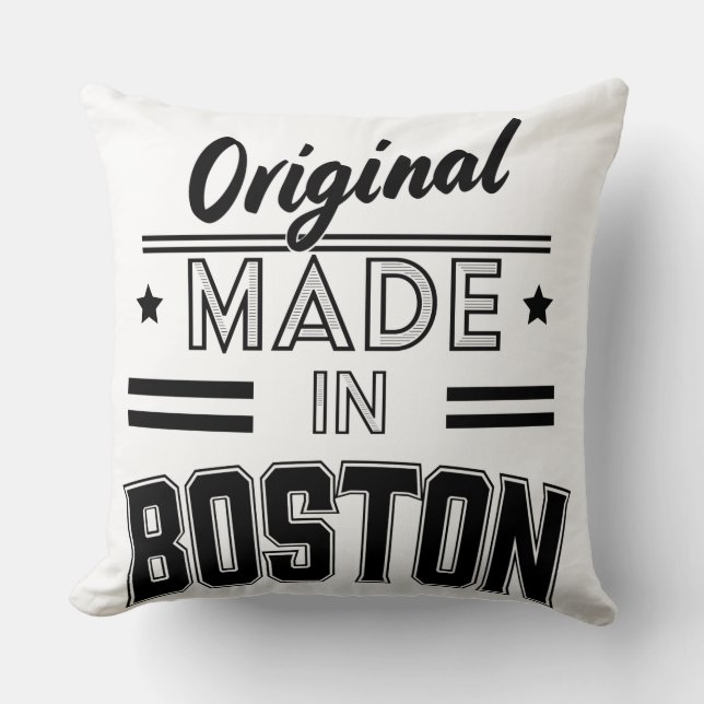 Original tillverkad i Boston logotyp Kudde (Framsida)