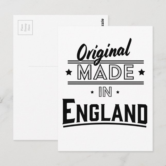 Original Tillverkad i England Vykort (Fram/baksida)