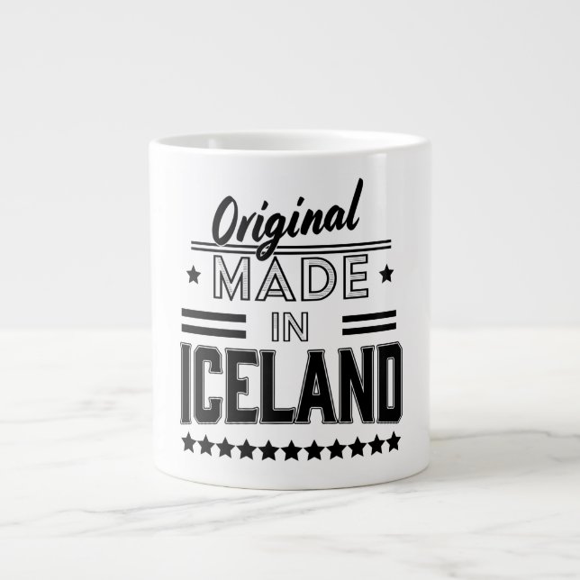 Original tillverkad i Island Jumbo Mugg (Framsidan)