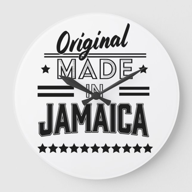 Original tillverkad i Jamaica Stor Klocka (Framsida)