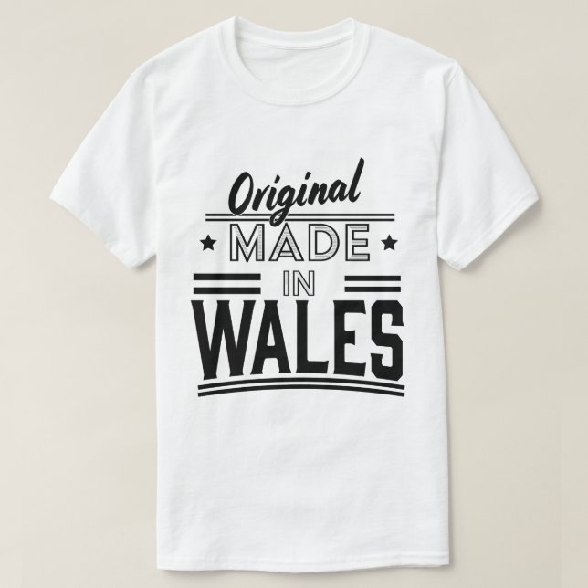 Original tillverkad i Wales T Shirt (Design framsida)