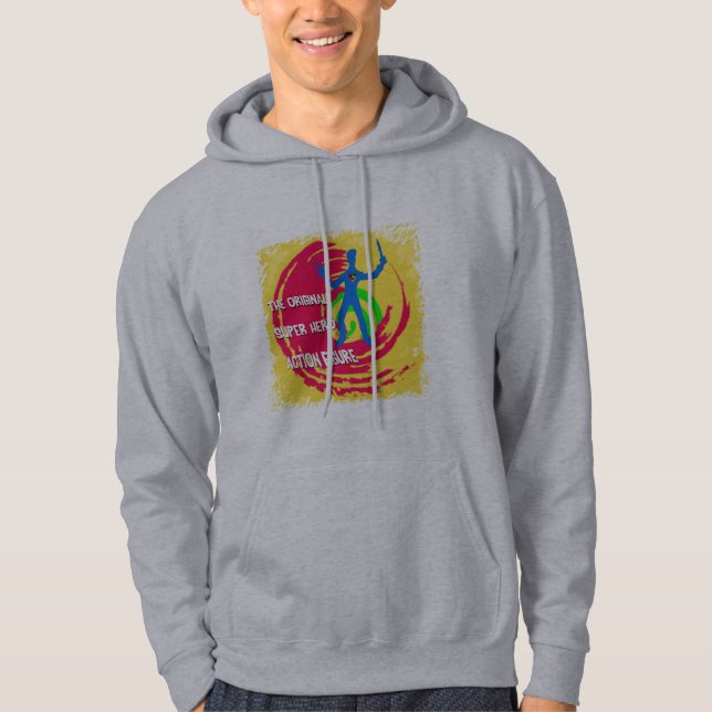 Original- toppen Hoodie för hjältehandlingfigur (Framsida)