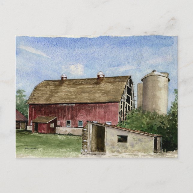 Original- Trescher ladugård - vykort (Framsida)