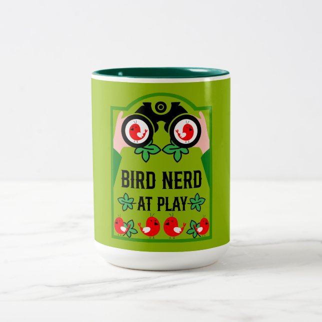 Original Unik Fågelskådare Två-Tonad Mugg (Center)