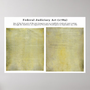 ORIGINAL United Stater Judidence Act of 1789 Poster