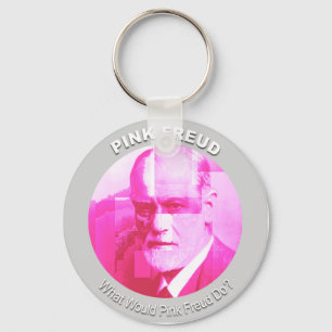 Original "vad skulle rosa Freud gör?", Keychain Nyckelring