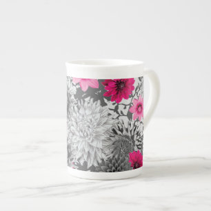Original- vibrerande blom- mugg för rosor och fö benporslin mugg