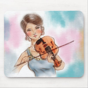 Original vintage art mousepad - Violin Musmatta
