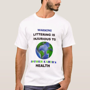 Original Viral 2017 Nedskräpning är skadlig Parodi T Shirt