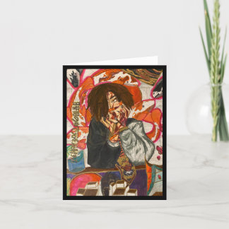 Original watercolor painting kort