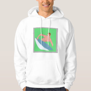 Original Watercolor Surf Print Tröja Hoodie