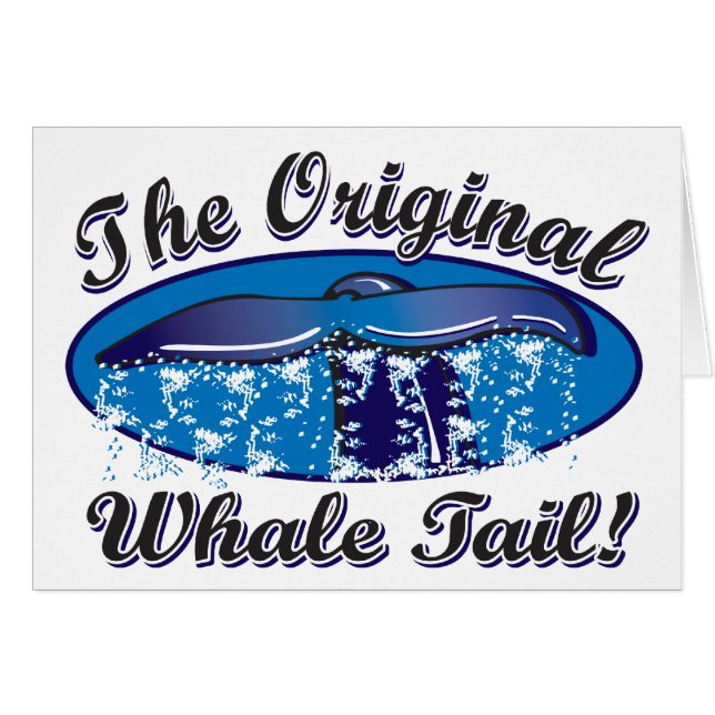 Original-Whale-Svan Hälsningskort (Framsidan Horizontal)
