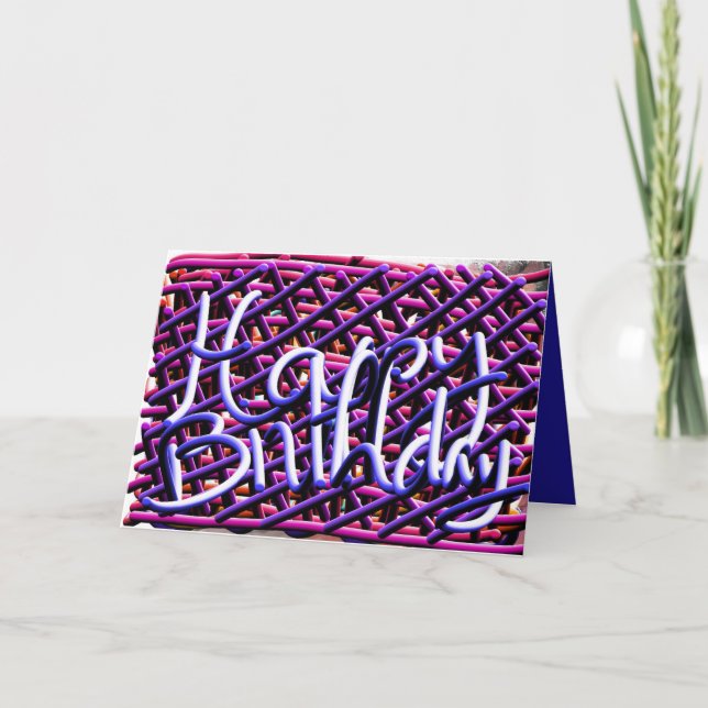 Originala nudlar som skriver Glad födelsedag-kort Kort (Framsida)