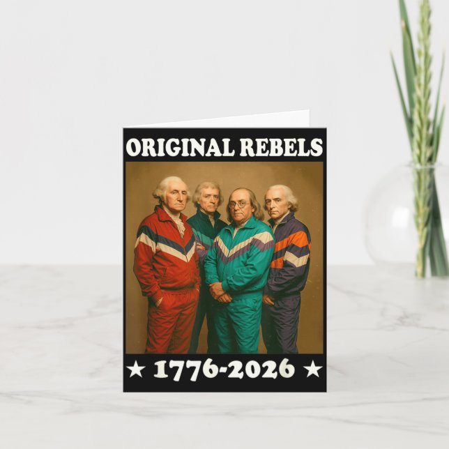 Originala rebeller 17762026 roliga grundlagsfäder kort (Framsida)