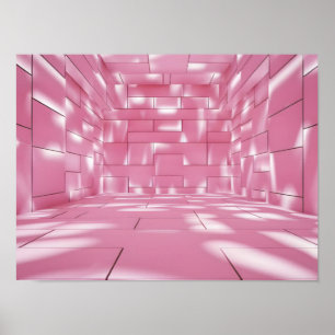 Originalbakgrund för Rosa med ljus och skugga Poster