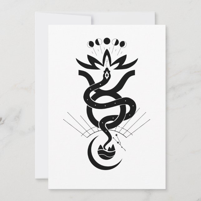 Originaldesign för 2025 Ormtryck, Oxen  Inbjudningar (Framsida)