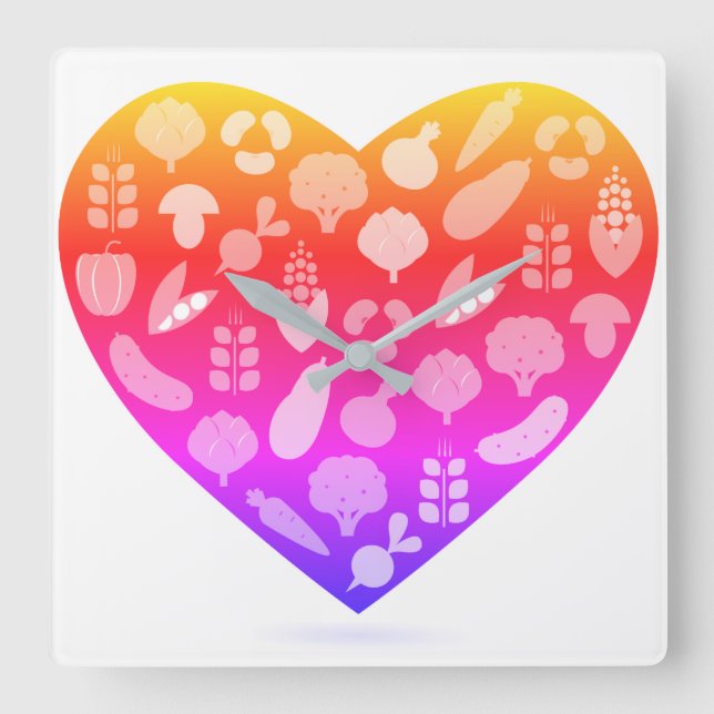 Originaldesigners klocka med rosa vegetabilisk (Framsida)