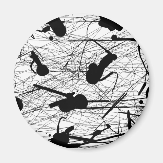 Originalfärg för svart platter magnet (Framsidan)