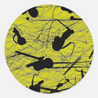 Originalfärg för svart platter runt klistermärke