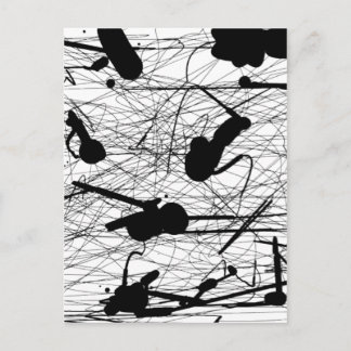 Originalfärg för svart platter vykort