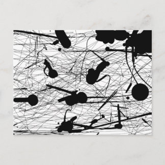 Originalfärg för svart platter vykort