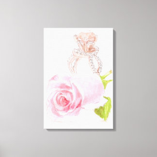 Originalfärg på arbetsyta, "Rosa Diamond" Canvastryck