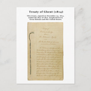 ORIGINALFÖRDRAGET I Gent 8 Stat. 218 1814 Vykort