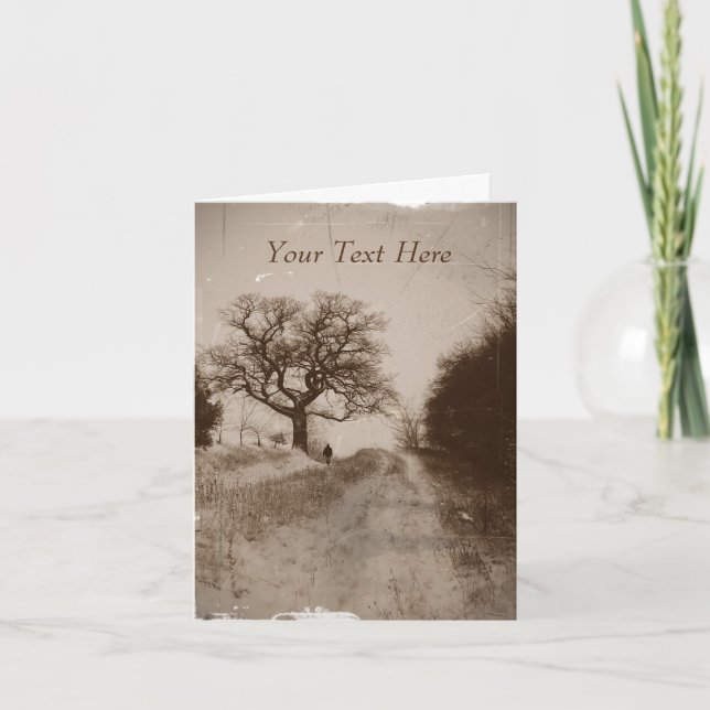 Originalfotografi för vinterscenen snö helgkort (Framsida)