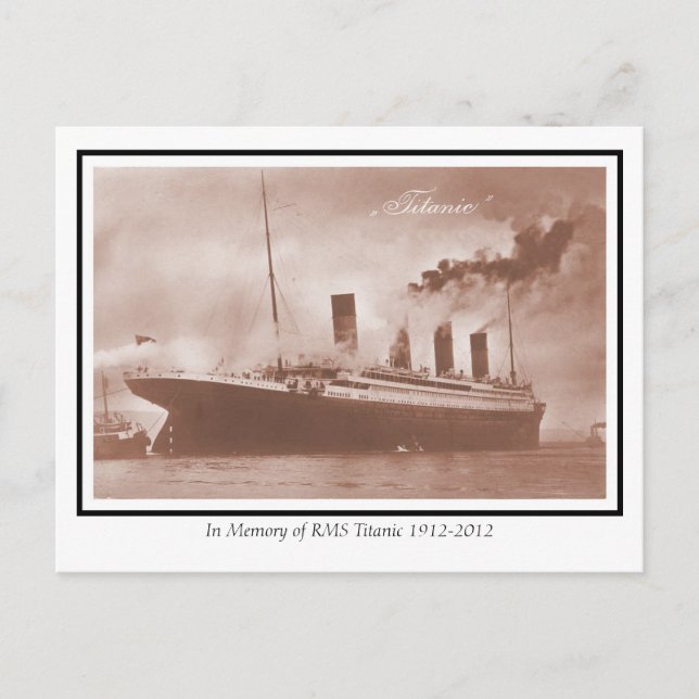 Originalfotot av Titanic Vykort (Framsida)