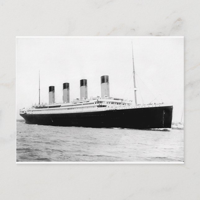 Originalfotot av vintagen Titanic Vykort (Framsida)