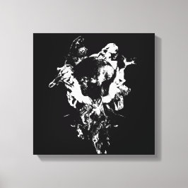 Originalgrafik, arbete #3, svart och vitt canvastryck