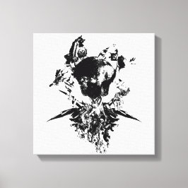 Originalgrafik, arbete #3, svart och vitt canvastryck