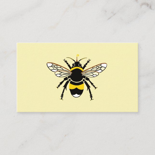 Originalgrafik BEE - utrotningshotad art-Gult Visitkort (Framsida)