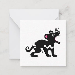 Originalgrafik - TASMANIAN DJÄVULEN - Marsupial Anteckningskort