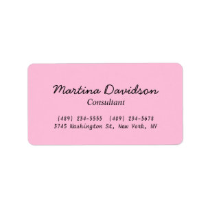 Originalhandskrift av unikt Kreativ för Rosa Adressetikett