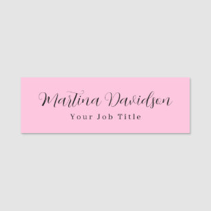 Originalhandskrift av unikt Kreativ för Rosa Namnbricka