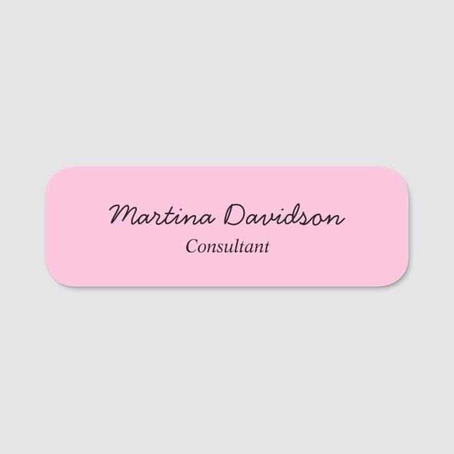 Originalhandskrift av unikt Kreativ för Rosa Namnbricka (Framsida)